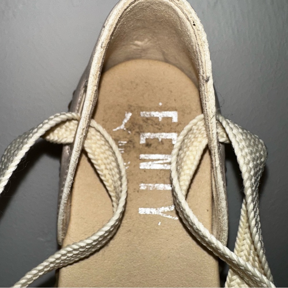 NWOT Fenty Chic Cream Platform Lace-Up Shoes - Picture 15 of 16